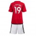 Manchester United Raphael Varane #19 Dětské Oblečení Domácí Dres 2023-24 Krátkým Rukávem (+ trenýrky)